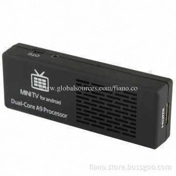 TV Set-top Box, MK808C Black, Full HD 1,080P, Google's Android 4.2 OS/HDMI TV Dongle with Wi-Fi